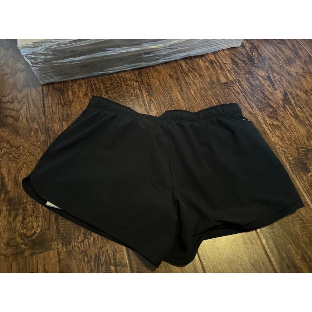 Nike Dri-FIT Running Shorts Womens Large Black Just Do It Waistband 404898-012